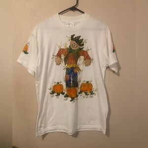 Handpainted Scarecrow Fall TShirt size large